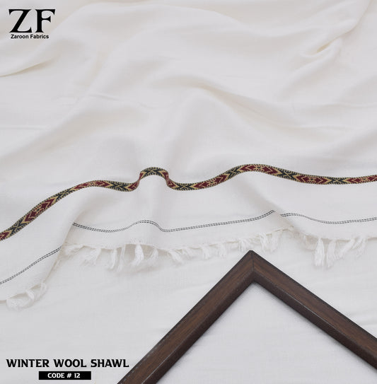 White Winter Shawl