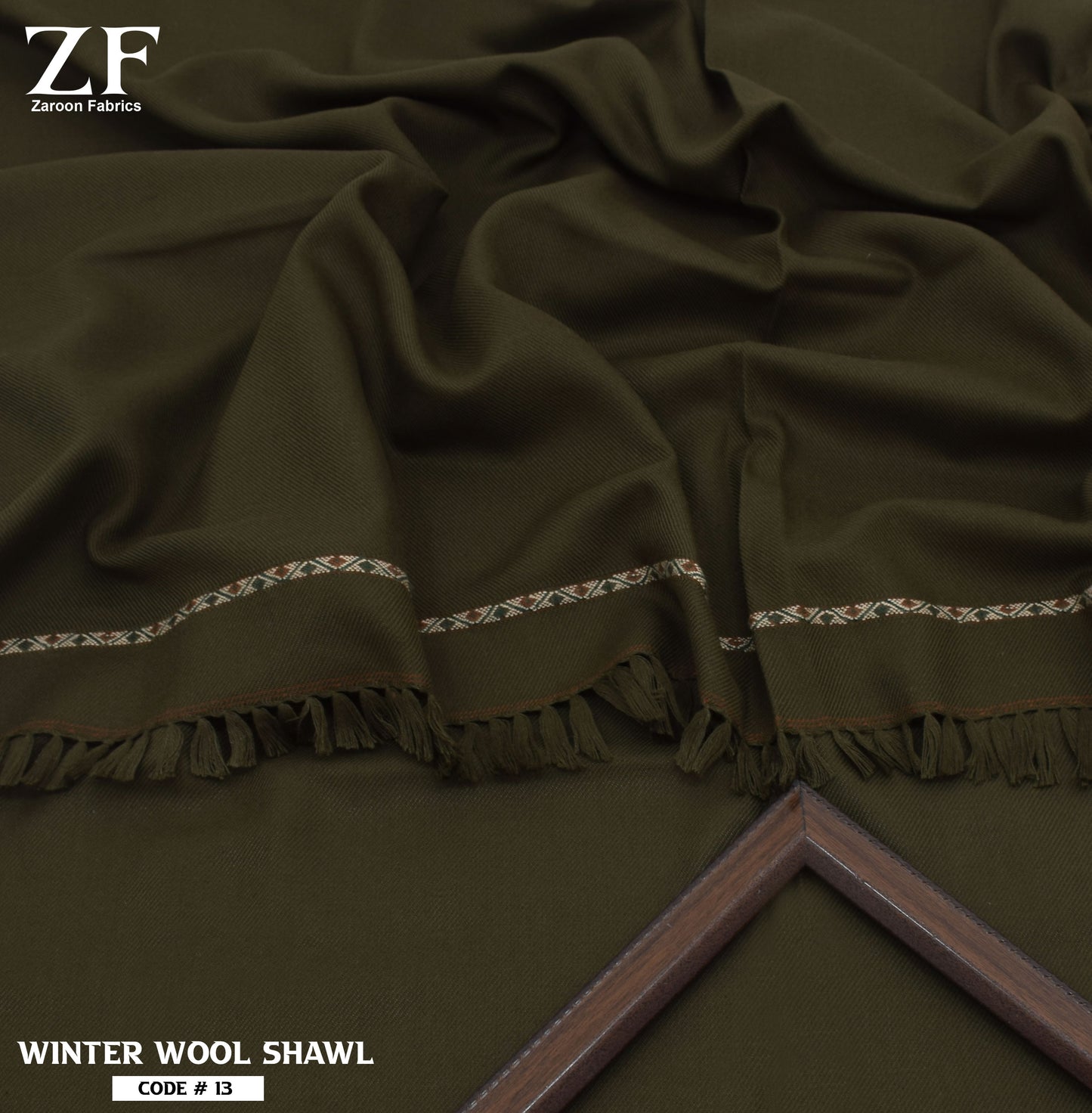 Olive Green Winter Shawl