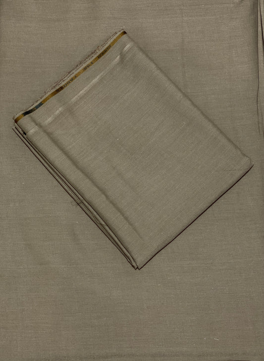Medium Brown Wash & Wear Unstitched Fabric for Men