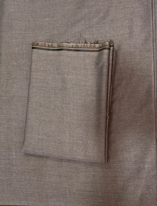 Brown Wash & Wear Unstitched Fabric for Men