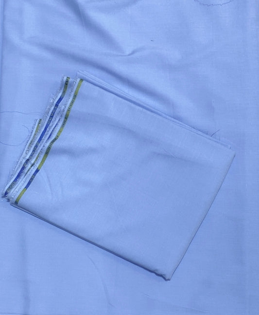 Sky Blue Wash & Wear Unstitched Fabric for Men