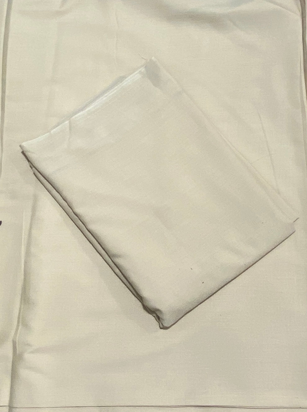 Off White Wash & Wear Unstitched Fabric for Men