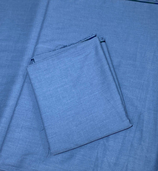 Sharp Blue Wash & Wear Unstitched Fabric for Men